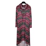 Unbranded Womens Bright Color Blocked Cowl Neck Striped Maxi Dress Size 2XL Blue Photo 1