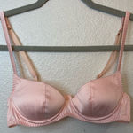 PLAYBOY by Coco de Mer Pinup Catch Me Satin Underwired Bra Baby Pink Size 32 B Photo 0