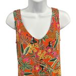 Cuddl Duds XS Orange Tropical Toucan Print Sleeveless Jumpsuit Wide Leg Photo 1