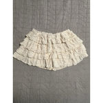 Beaudrm White Flounce Tiered Lace Skort Size M Shorts Skirt Stretch Bloomers NWT Size M Photo 5