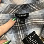 Torrid  Blue Plaid Long Sleeve Button Front Shirt Dress - New! - Size 18/20 (2) Photo 4