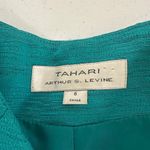 Tahari Arthur S. Levine Teal Green Button Front Blazer Womens 6 Classic Career Photo 4