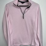 Lands' End Womens 1/4 Zip Fleece Pullover Sweatshirt Size S 6 8 Pale Pink Photo 0