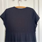 Boden • Casual Jersey Dress surplice black cotton knit day cap sleeve a Photo 8