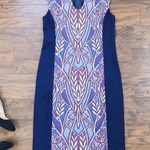 Anthropologie HD in Paris •  Cleo jacquard sheath dress blue ponte knit stretch Photo 2