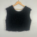 Anthropologie  Current Air Textured Sparkle Top black size small Photo 2