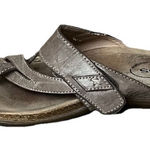 Taos The Perfect Sandal Women’s 9 Brown Leather Toe Loop Comfort Slide Shoes Photo 0