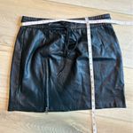 Kendall & Kylie Faux Leather Mini Skirt w/Zipper Slit Size Medium Black Photo 3