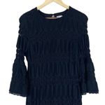 New York & Company Lace Midi Dress Womens M Bell Sleeve Whimsigoth Witchy Boho Black Size M Photo 1