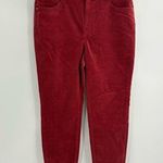 Soft Surroundings  Burgundy Corduroy High Rise Skinny Pants size 12P petite Photo 0