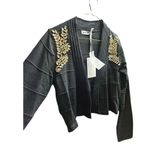 Grace Karin  sparkly black rhinestone cropped cardigan Size Small Photo 2