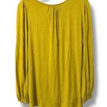 Allie Rose  small women's pear green lace pullover blouse lace detail longsleeve Photo 2