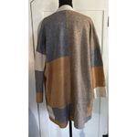 BKE  Open Cardigan Sweater Colorblock Fall Gray Brown Tan Neutral Costal Sz XS Photo 3