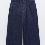 ZARA  Cropped Wide Leg Center Seam
High Rise Jean Sz 8 Photo 4