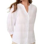 J. McLaughlin NWT  Cotton Estella Blouse White Size S Photo 0