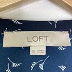 Loft Navy Blue Ruffled Crossover Back Short Sleeve Top Women's Size X-Small XS Photo 3