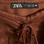 ZARA Rust Satin Maxi Skirt Photo 2