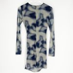 ZARA NWT Mesh Liquid Swirl Y2K Mini Dress M Photo 2