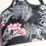 SheIn Black & Pink Tropical Floral Print Sports Bra Size Large Photo 2