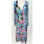 Lilly Pulitzer Women's Mistral Maxi Onyx Jaguar Jungle Dress Multicolor Large Photo 1