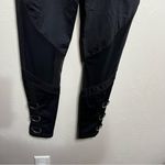 Lukka Lux Black Zipper Mesh High Rise Accent Grommet Goth Grunge Punk Leggings Size M Photo 8