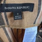 Banana Republic  Women's Mia Wide-Leg Cropped Linen Pant Brown Stripe Size 2 Photo 6