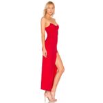 superdown  Revolve Ryleigh Red Bustier Strapless Maxi Stretch Bodycon Knit Maxi S Photo 5