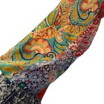 Diane Gilman DG2 By  Silk Multicolored Wrap Kimono Top Size Medium Photo 3