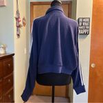 PINK - Victoria's Secret PINK Victoria’s Secret navy reverse fleece cropped polo sweatshirt size XL Photo 2