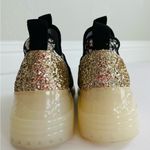 Steve Madden ‘Cryme’ Black/ Gold High-Top Sneakers with Snakeskin Print Size 7 Photo 4