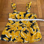 Who What Wear Peplum Linen Ruffle Sleeveless Gathered Back Top Size Small Photo 3