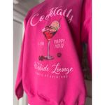 Forever 21  Pink Cocktails Graphic Fleece Crewneck Sweatshirt Women’s Large Photo 1