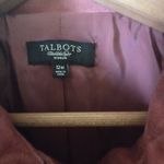 Talbots  Womens‎ Single Breasted Velvet Blazer Size 12W Red Retro Career Office Photo 1