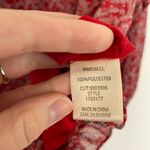 Max Studio  Georgette Elbow Sleeve Cold Shoulder Blouse Red White Floral Boho Top Photo 12