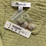 Madewell  green quilted button front top Photo 5