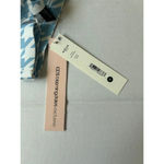 Aqua Swim Bikini Swimsuit Top Blue & White Houndstooth print NWT Size M Photo 2