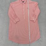 Lauren Ralph Lauren Dress Shirt Women's Striped 3/4 Sleeve Orange/White Top Sz S Orange Photo 6