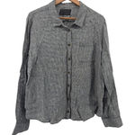 Reformation  Linen Houndstooth Button Down Shirt Top Size XL Photo 0