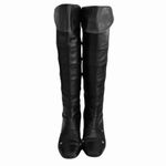 Botkier Black Leather ‘Drea’ Studded Knee High Flat Boots, Size 38 Photo 2
