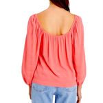 Sanctuary  Sunset Pink Coral Square Neck Blouse Photo 1