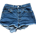 Levi's Womens Strauss 501 Original Fit High Rise Raw Hem Jean Shorts - Sz 25 Photo 0