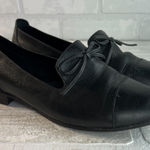 Born Loafer Flats Womens 9 Black Gallatin Cap Toe Bow Leather Preppy Academia Photo 0