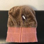 New Powder soft pink Hat inside with fur, with a dog in glasses Photo 7