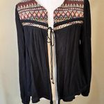 Nordstrom Melrose & Market Tie Front Brocade Top Cardigan - medium Photo 1