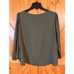 Alex Marie  Olive Green Lined 3/4 Ballon Sleeve Pullover Blouse NWT Size XL (6347 Photo 4