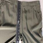 Ginia Silk Pants Womens XS Green Tapered Lightweight Pull On Stretch‎ Pockets Photo 6