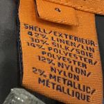 Tory Burch Metallic Linen Silk Gray Silver Printed Blazer Textured Floral Size 4 Photo 6