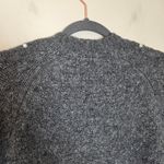 Black Tape Gray Mock Neck Pearl Sweater Size M Photo 5