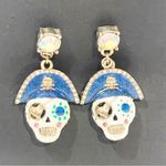 Betsey Johnson  Sugar Skull Pirate Earrings Jeweled Jewelry‎ Photo 1