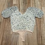 ASTR Anthropologie  the Label Floral Double V Surplice Bodysuit Photo 4